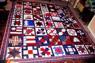 Nifty fifty breast cancer charity quilt