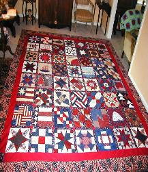 red white and blue united states quilt
