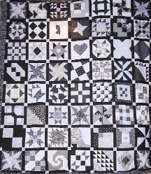 black and white quilt
