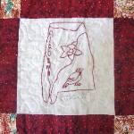 alabama redwork quilt block