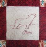 alaska redwork quilt block