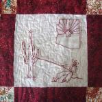 arizona redwork quilt block