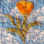 california poppy quilt block