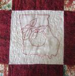 georgia redwork quilt block