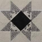 indiana black and white quilt block