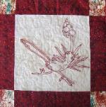 new mexico redwork quilt block